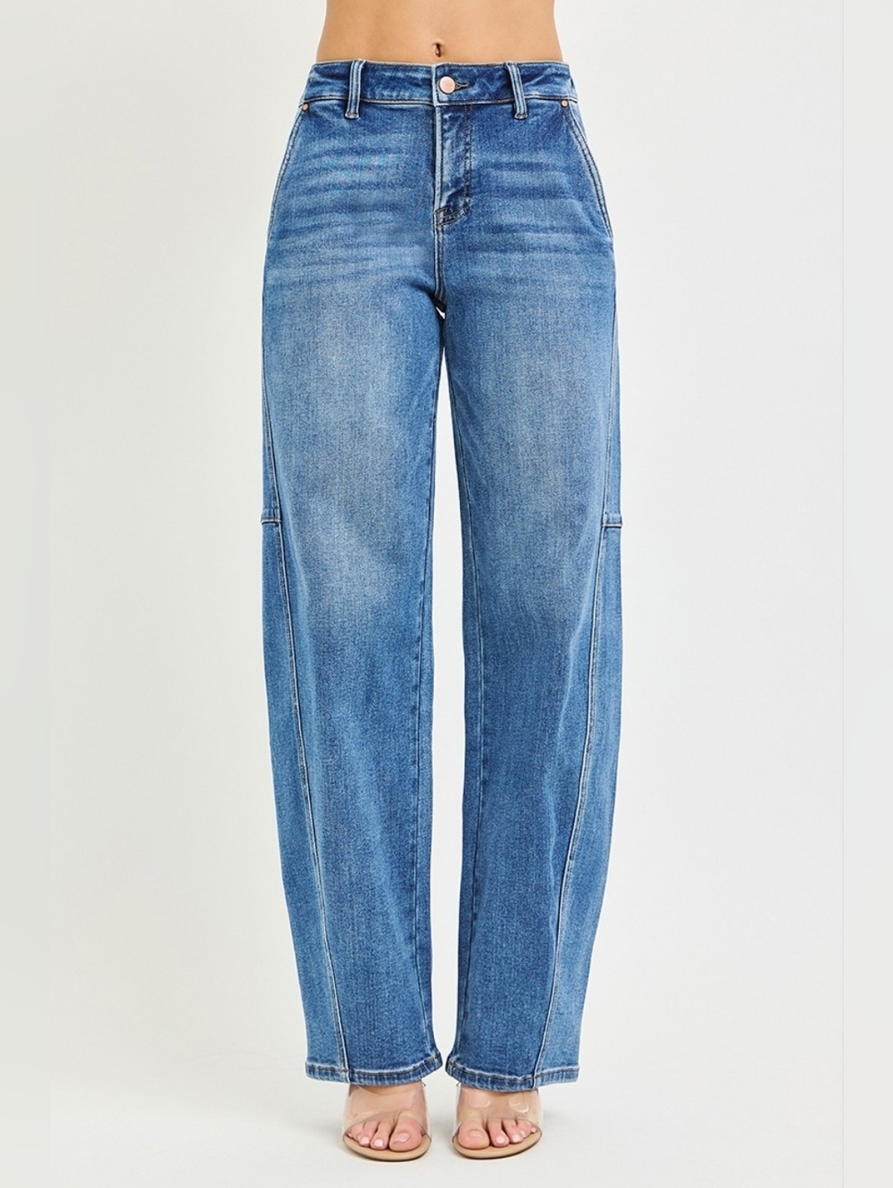RISEN HR Slouchy Baggy Jeans Stretch Relaxed Cottagecore Modern Various NEW - Picture 2 of 8